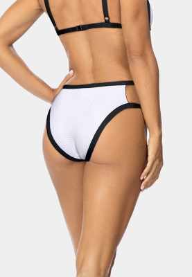 Biało-czarne figi z paseczkami na boku FLD16-645C-2