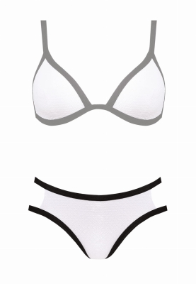 Biało-czarne figi z paseczkami na boku FLD16-645C-ph