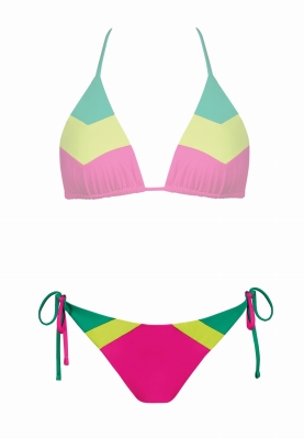 Figi od bikini wiązane - neonowe kolory FD144-828-ph