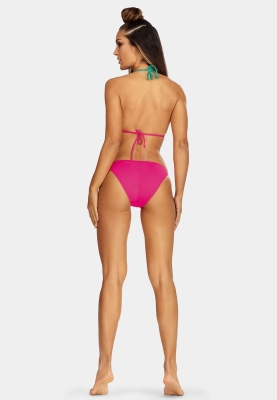 Figi od bikini wiązane - neonowe kolory FD144-828-tył