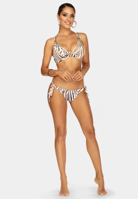 Wiązane figi kąpielowe w zwierzęcy print FD17-820-przód