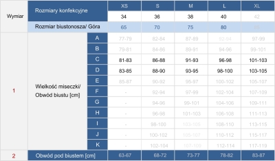 Tabela rozmiarów FG188-829