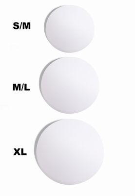 białe okrągłe poduszki do biustonosza