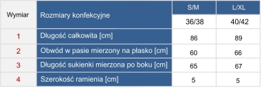 Tabela rozmiarów F220-509E