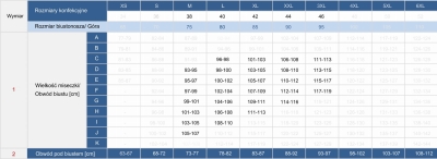 Tabela rozmiarów FG04-888