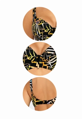 biustonosz kąpielowy piankowy wzór safari