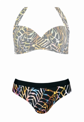 klasyczne damskie majtki kąpielowe wzór safari