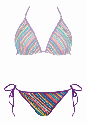 majtki od bikini w kolorowe paski