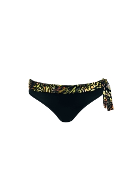 Czarne figi kąpielowe damskie z pasem Animal Print