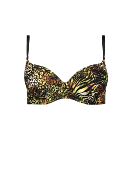 Biustonosz kąpielowy - Animal Print z push-upem