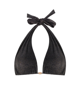 Czarny biustonosz bikini LUREX - różne wiązania