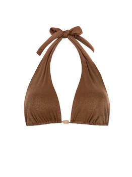 Brązowy biustonosz bikini LUREX - różne wiązania