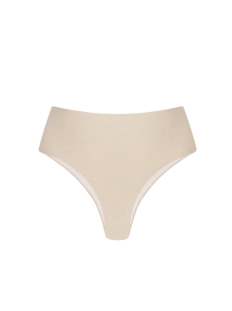 Figi brazyliany z wysokim stanem - Lurex Ecru