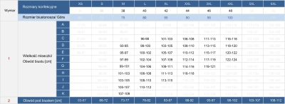 Tabela rozmiarów FG04.