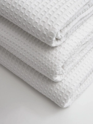 bialy-recznik-waffle-bawelniany-kilka-recznikow