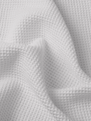 bialy-recznik-waffle-bawelniany-zblizenie-struktury