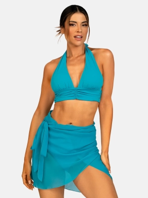 krotkie-turkusowe-pareo-wiazana-spodniczka-plazowa-przod