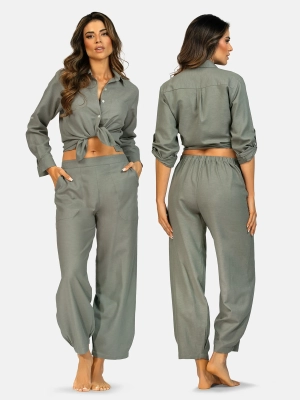 koszula-khaki-z-lnem-f249-857-dwie-modelki-komplet-przod