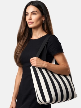 Torba damska shopper - plażowa w pasy F87/BAG59