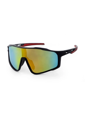 Czarne sportowe okulary przeciwsłoneczne Speed z lustrzaną soczewką kameleon.