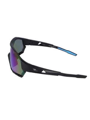 Sportowe okulary przeciwsłoneczne Sprint w bocznym ujęciu z ergonomicznym zausznikiem.