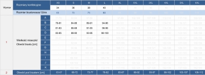 Tabela rozmiarów FG144-828